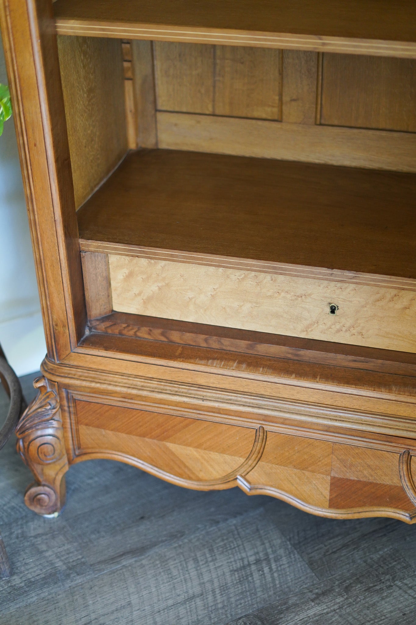 Vintage French Provincial Louis XV-Style Mirrored Armoire