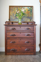 Antique Fruit Handle Dresser (Dark Finish)