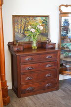 Antique Fruit Handle Dresser (Dark Finish)