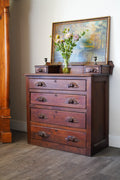 Antique Fruit Handle Dresser (Dark Finish)