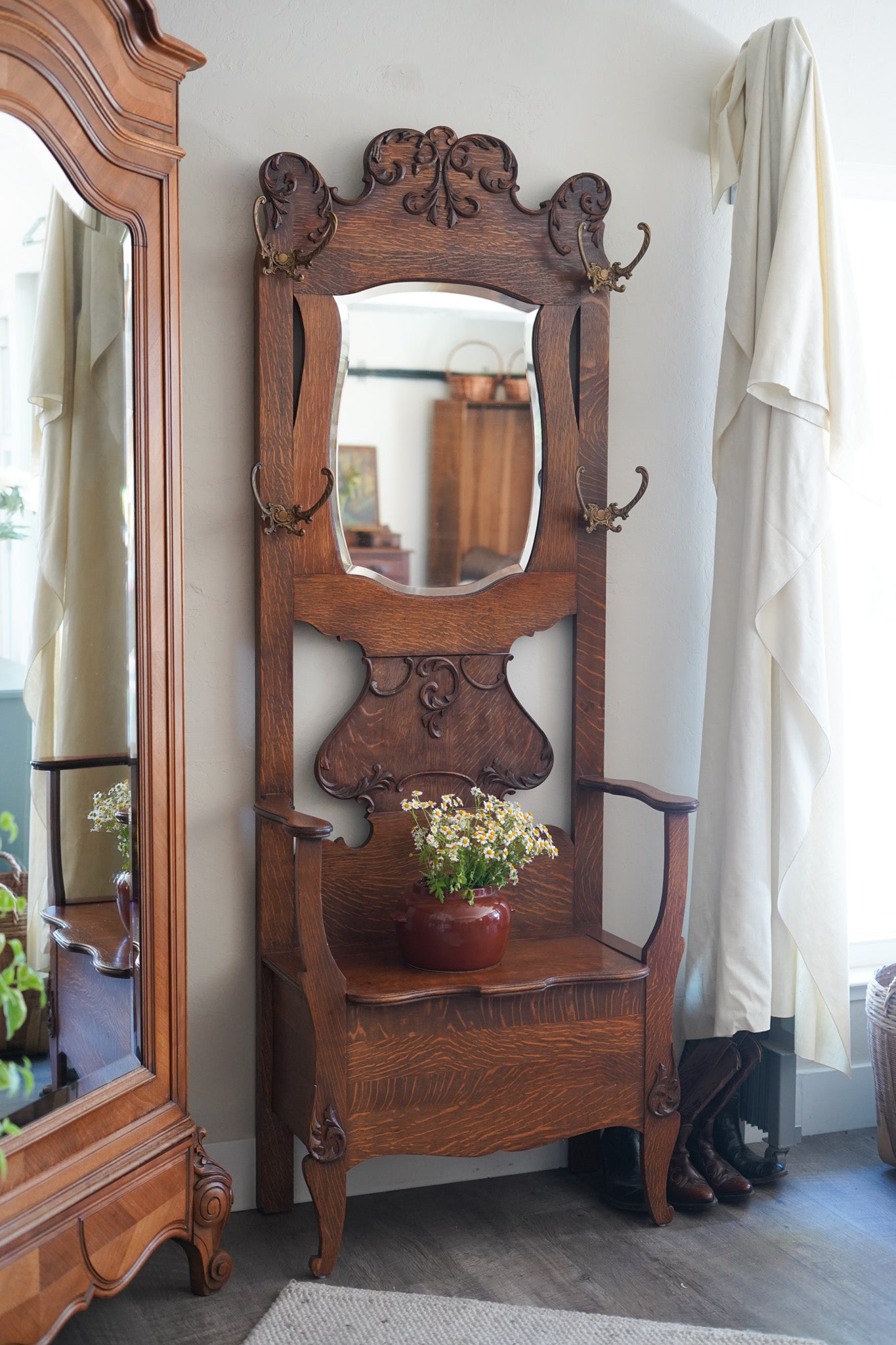 Antique Edwardian Hall Tree