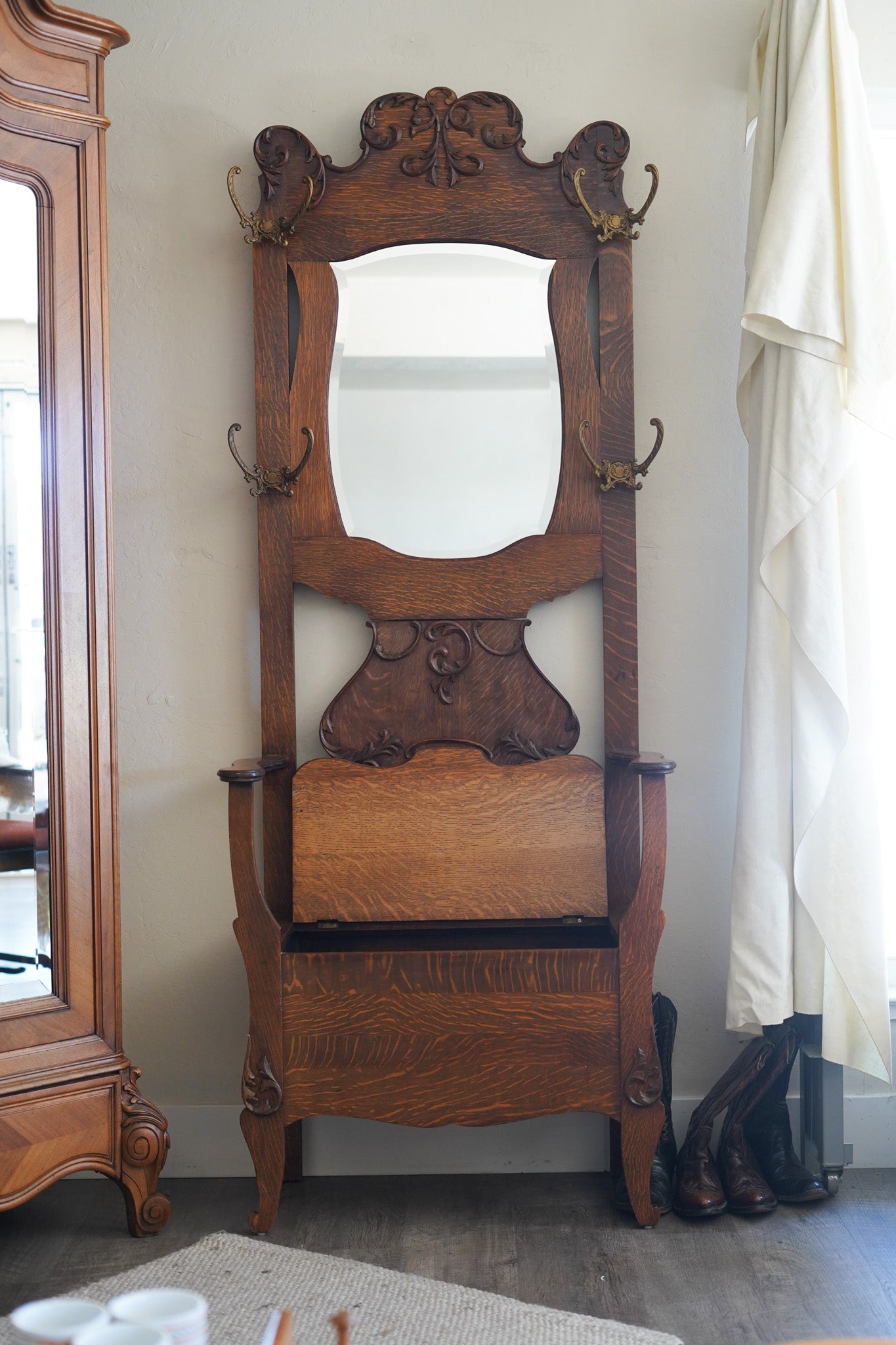 Antique Edwardian Hall Tree