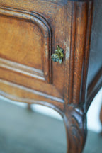 Antique Chippendale-Style Marble-Top Nightstands (Pair)