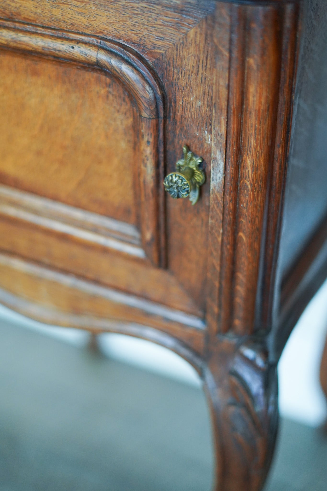 Antique Chippendale-Style Marble-Top Nightstands (Pair)
