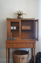 Vintage Secretary Desk with Cabinet — 1930s (No Key)