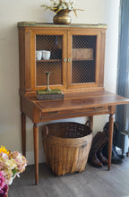 Vintage Secretary Desk with Cabinet — 1930s (No Key)