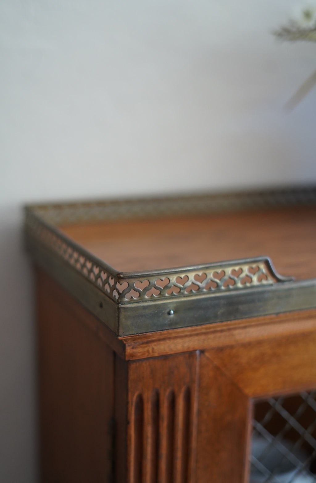 Vintage Secretary Desk with Cabinet — 1930s (No Key)