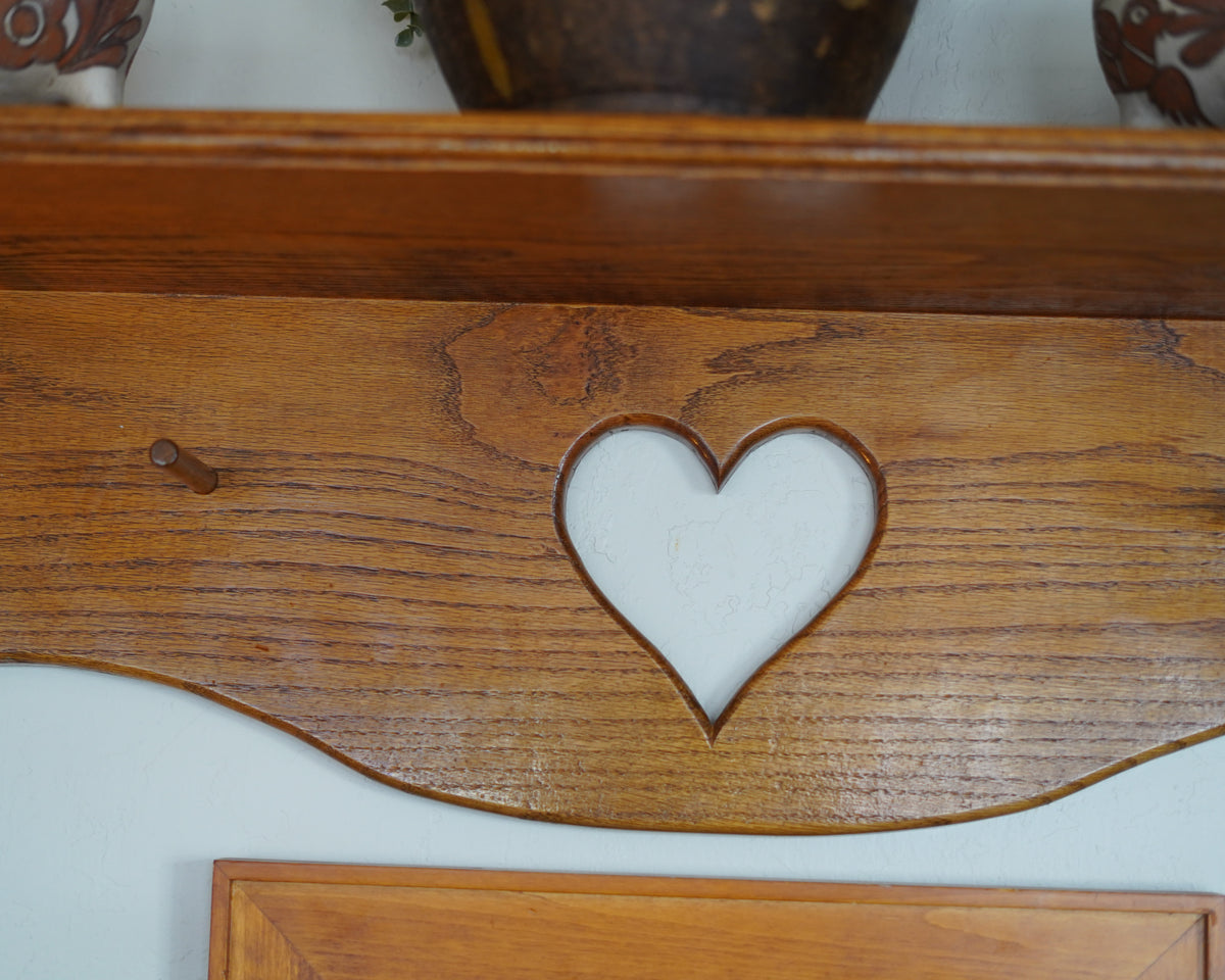 Vintage Large Heart Wall Shelf