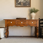 Antique Pine Farmhouse Console Table | 100+ Years | Dovetail Drawers | $675