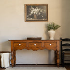 Antique Pine Farmhouse Console Table | 100+ Years | Dovetail Drawers | $675
