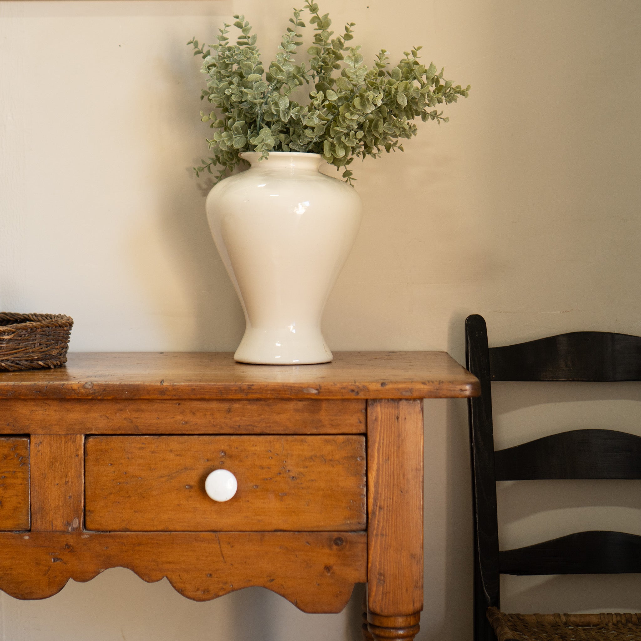 Antique Pine Farmhouse Console Table | 100+ Years | Dovetail Drawers | $675