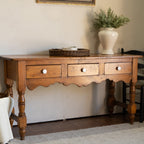 Antique Pine Farmhouse Console Table | 100+ Years | Dovetail Drawers | $675