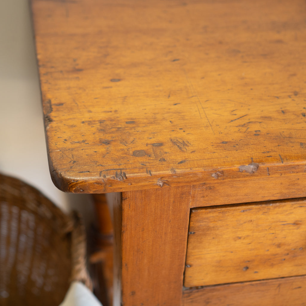 Antique Pine Farmhouse Console Table | 100+ Years | Dovetail Drawers | $675