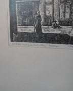 Charles Surendorf woodcut, St. Peter Street from Pirate's Alley, New Orleans