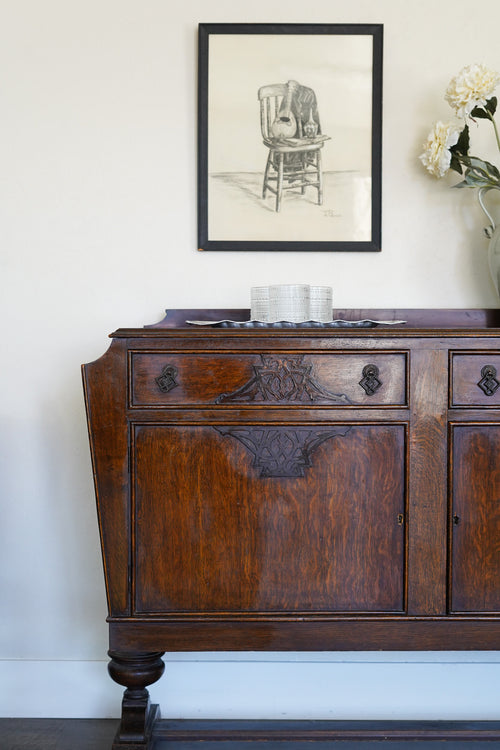 Jacobean-Style Oak Buffet