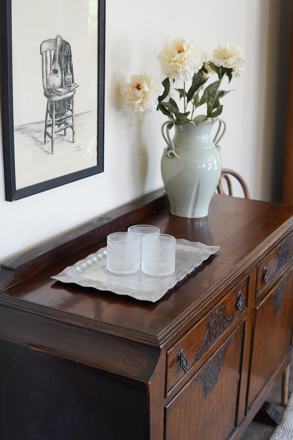 Jacobean-Style Oak Buffet