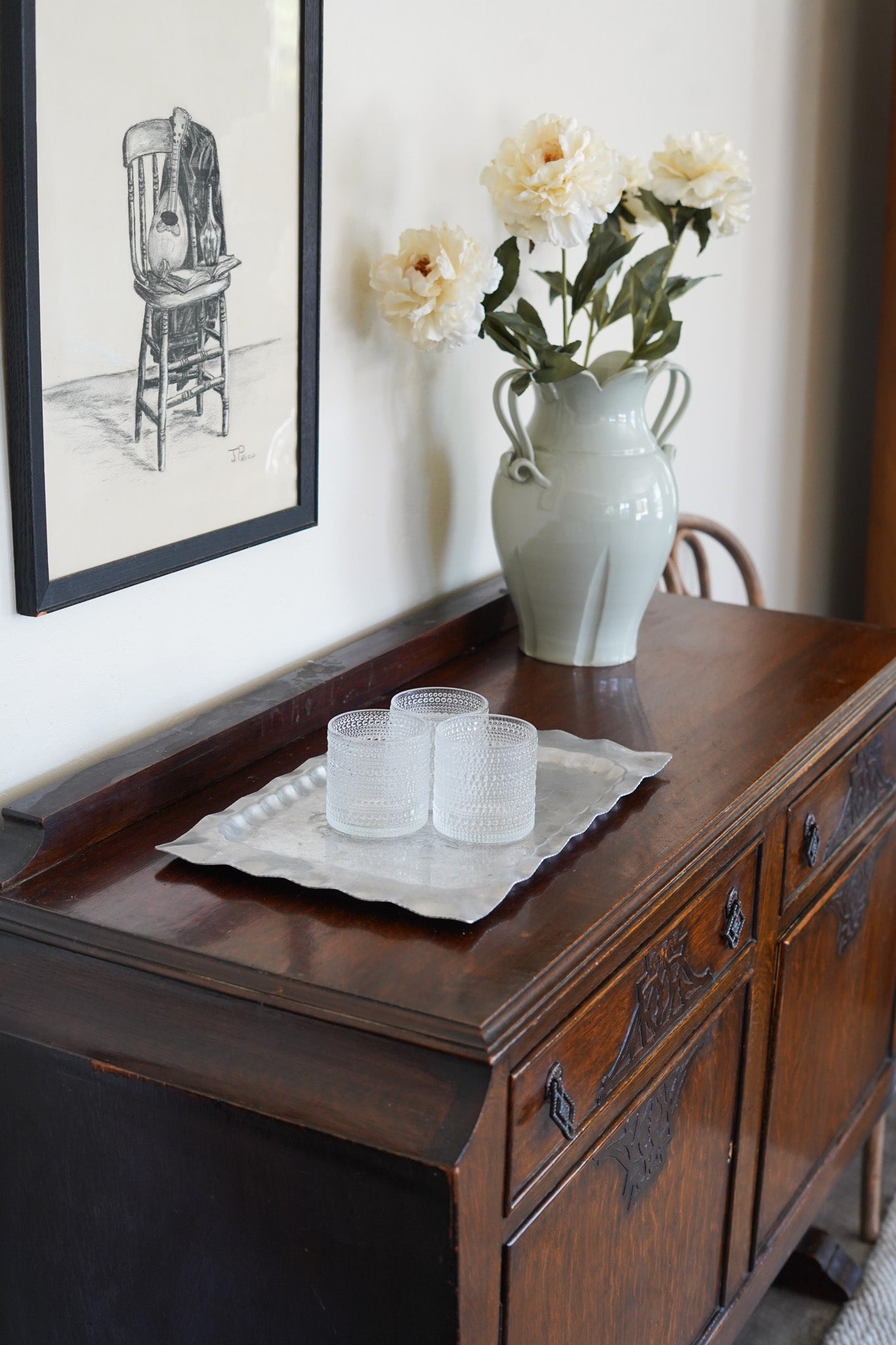 Jacobean-Style Oak Buffet