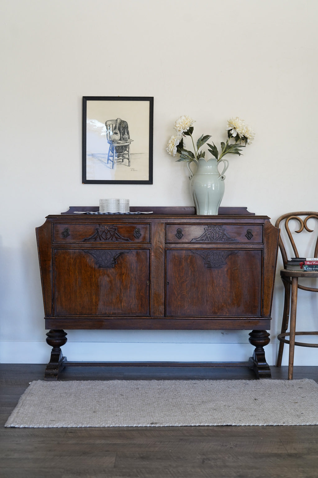 Jacobean-Style Oak Buffet