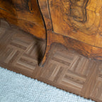 Vintage Bombay China Cabinet | Burl Wood Veneer | Statement Piece