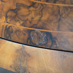 Vintage Bombay China Cabinet | Burl Wood Veneer | Statement Piece