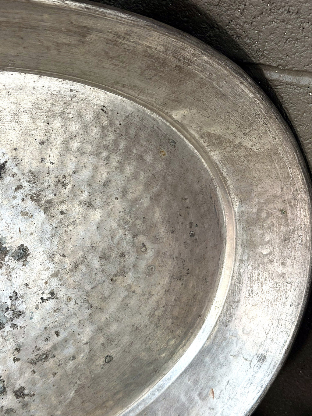 Vintage Hammered Turkish Tray, detail