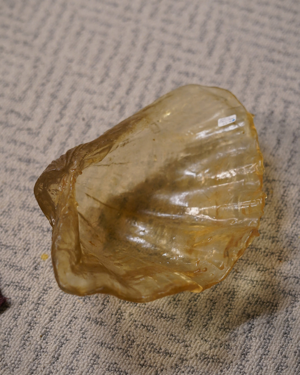 Vintage Resin Clamshell Bowl, side