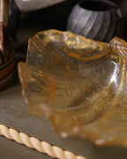 Vintage Resin Clamshell Bowl, close-up