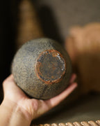 Vintage Japanese Cast Iron Vase, base