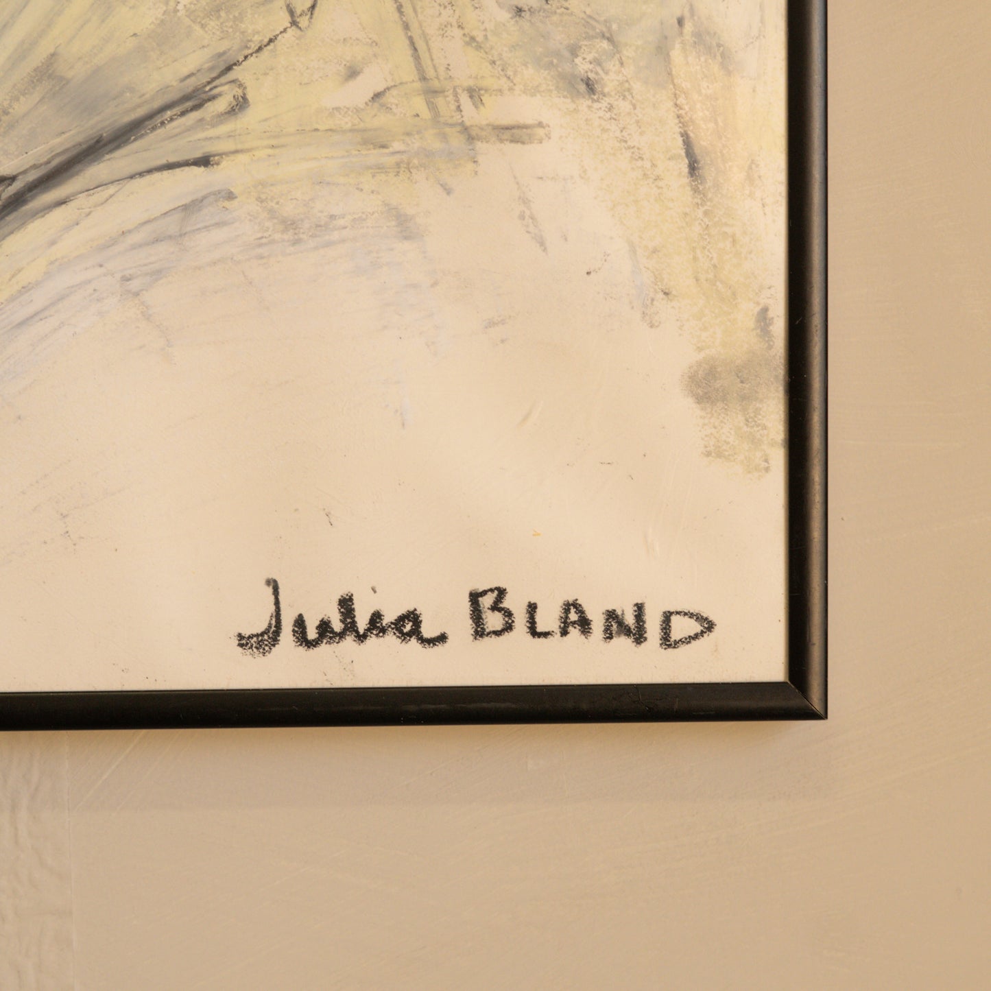 Framed Oil Pastel Portrait by Local Artist