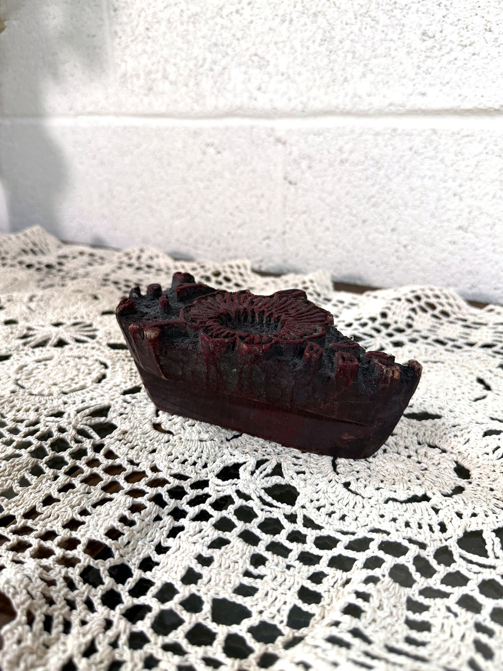 Vintage Carved Fabric Stamp
