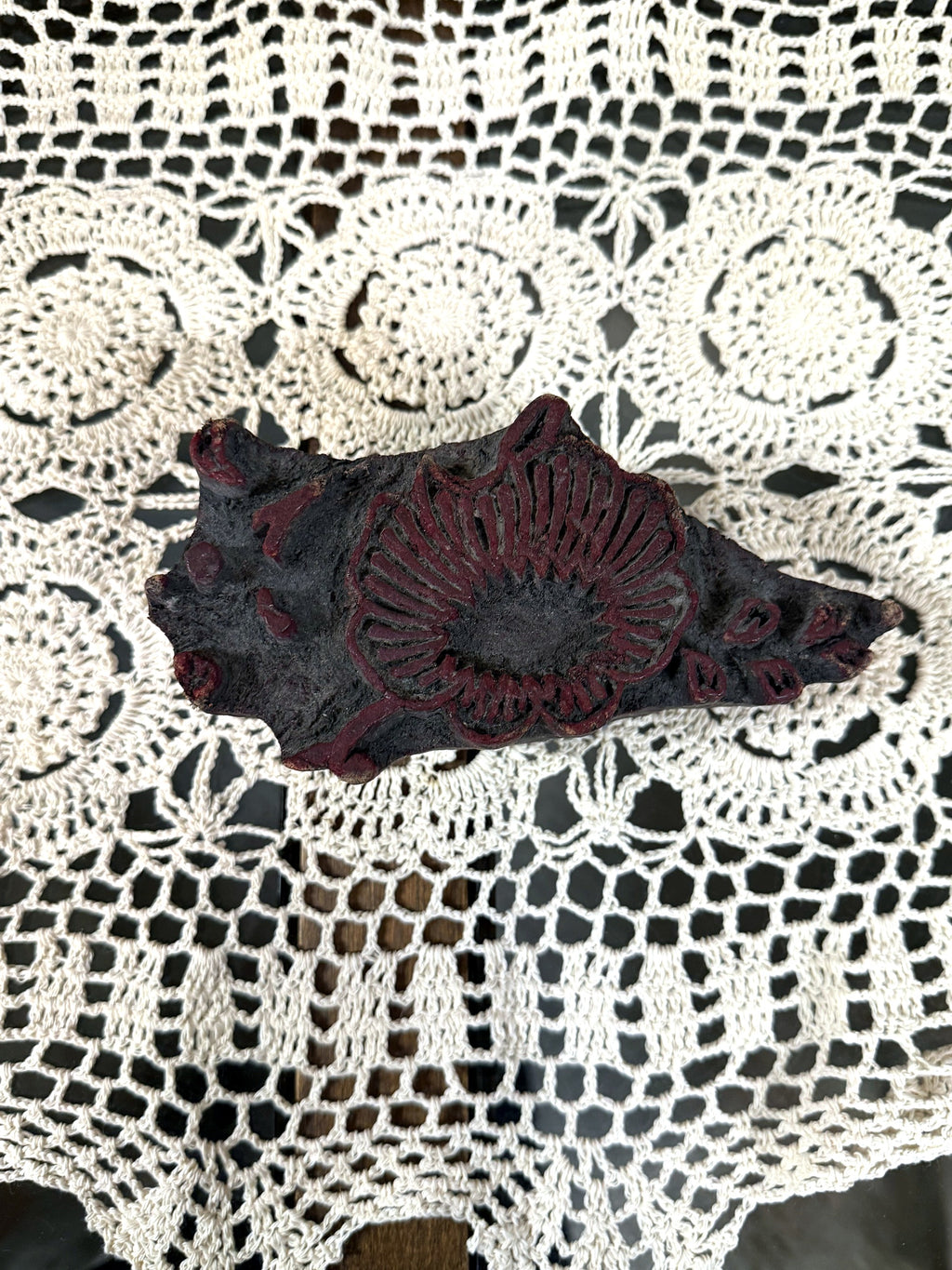 Vintage Carved Fabric Stamp