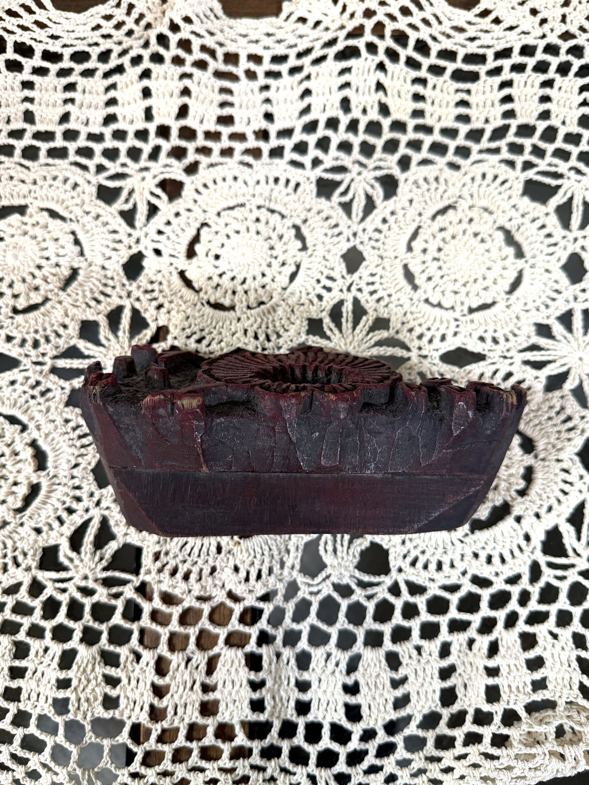 Vintage Carved Fabric Stamp