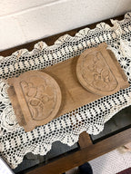 Vintage Carved Wood Book Holder