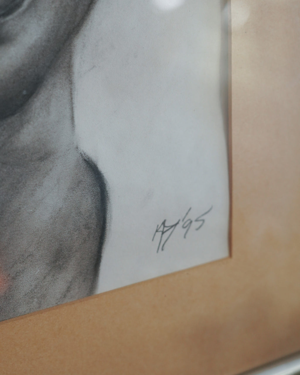 Charcoal Portrait Sketch — A.T. '95