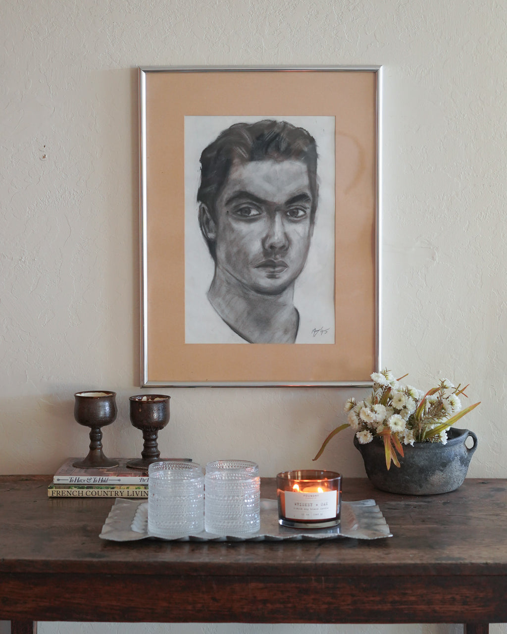 Charcoal Portrait Sketch — A.T. '95
