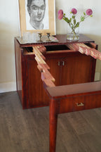 Vintage Mahogany Bar Cart & Bar Stand — Saginaw Furniture Shops