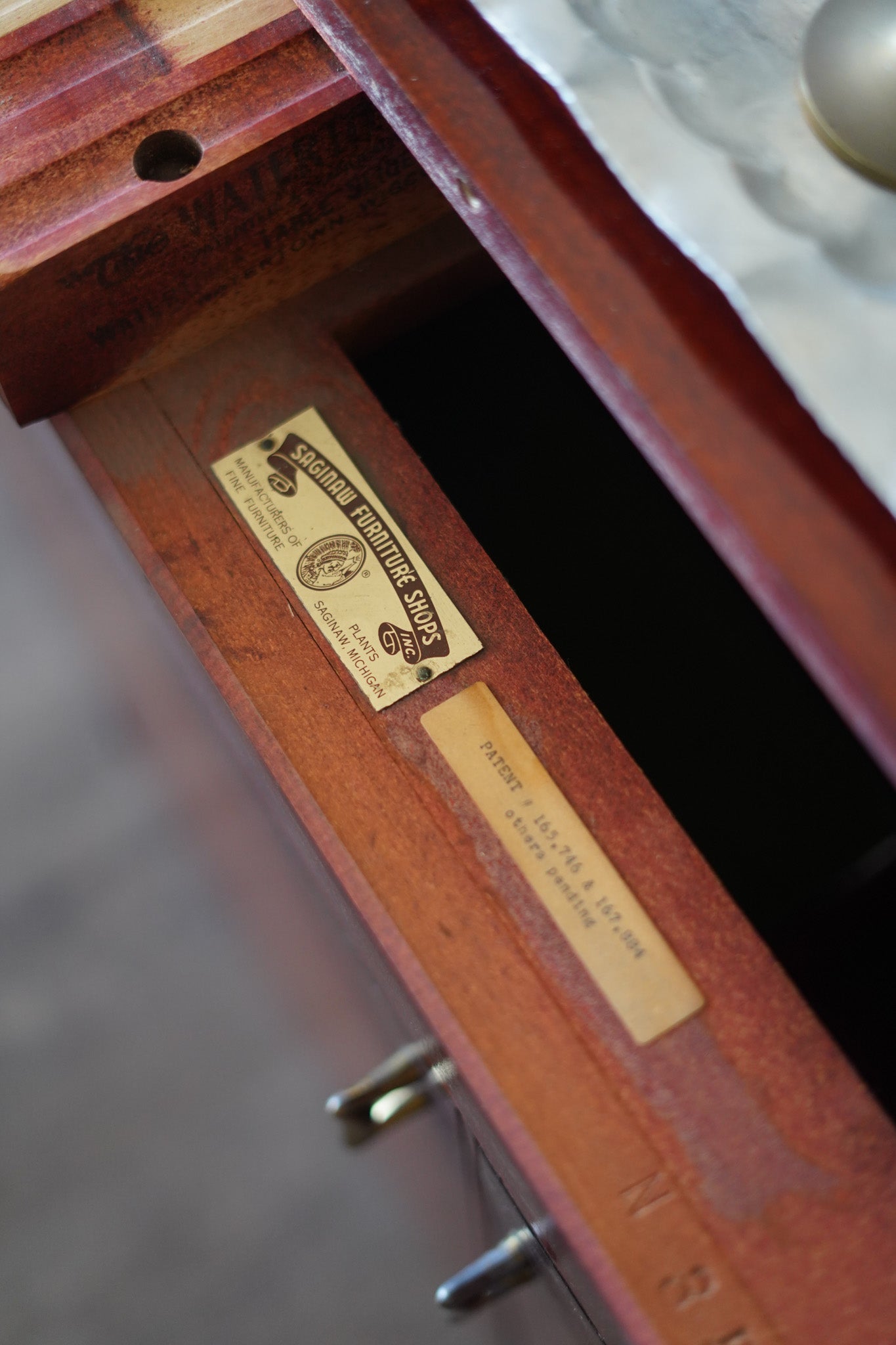 Vintage Mahogany Bar Cart & Bar Stand — Saginaw Furniture Shops