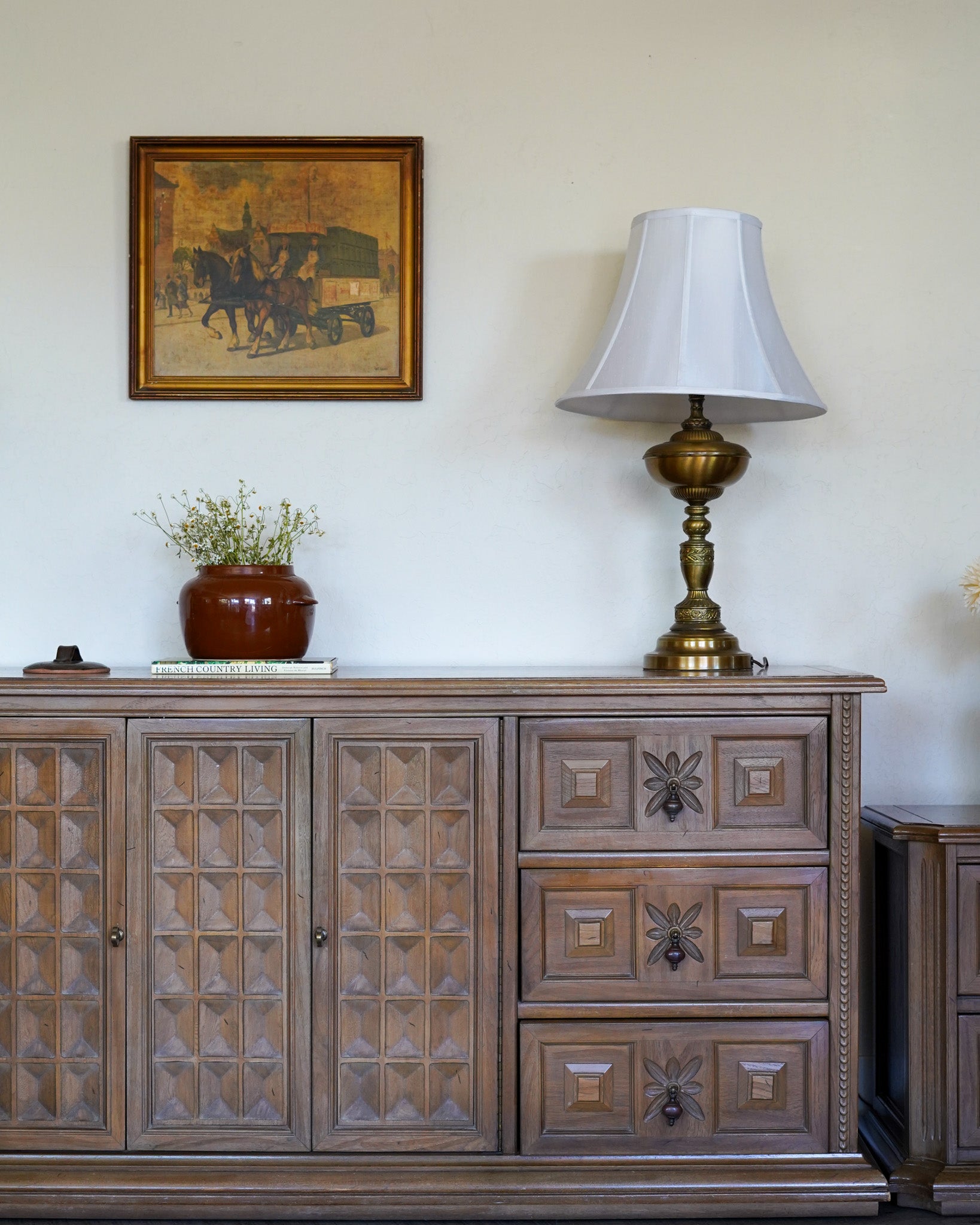 Vintage Spanish/Mediterranean Style Dresser with Matching Nightstands (Set)