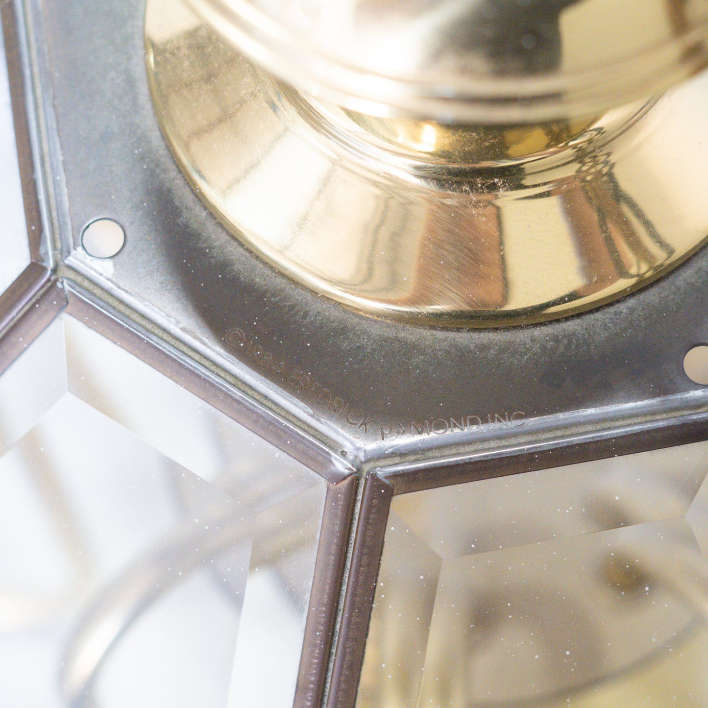 Vintage Beveled Glass Chandelier
