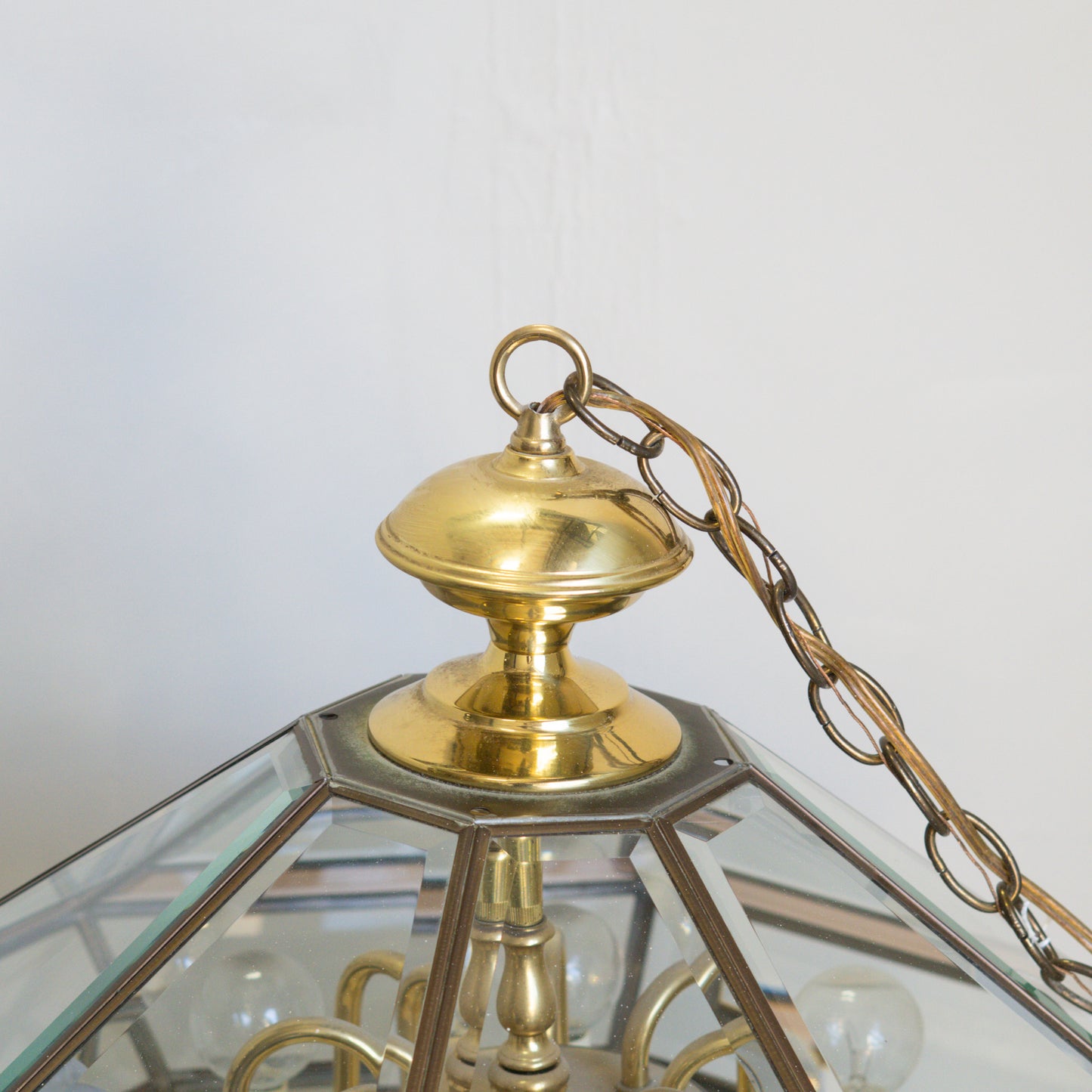 Vintage Beveled Glass Chandelier