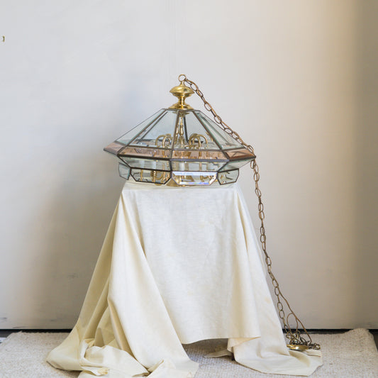 Vintage Beveled Glass Chandelier
