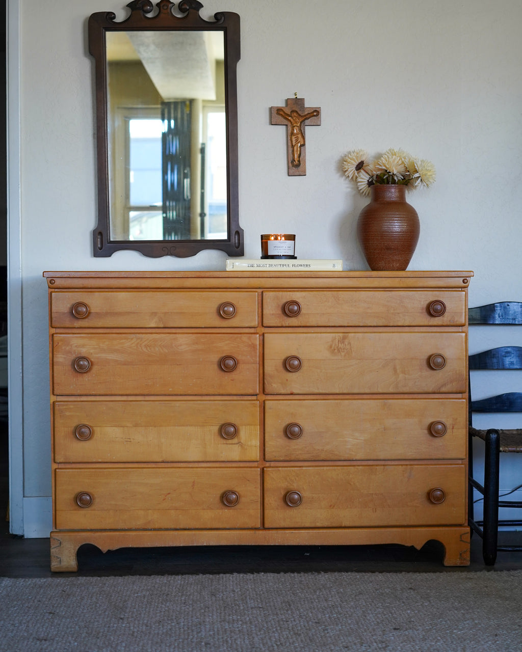 Vintage Solid Maple Dresser