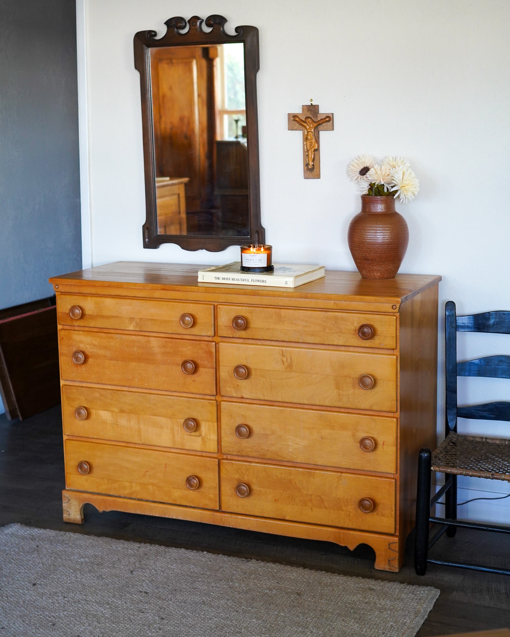 Vintage Solid Maple Dresser