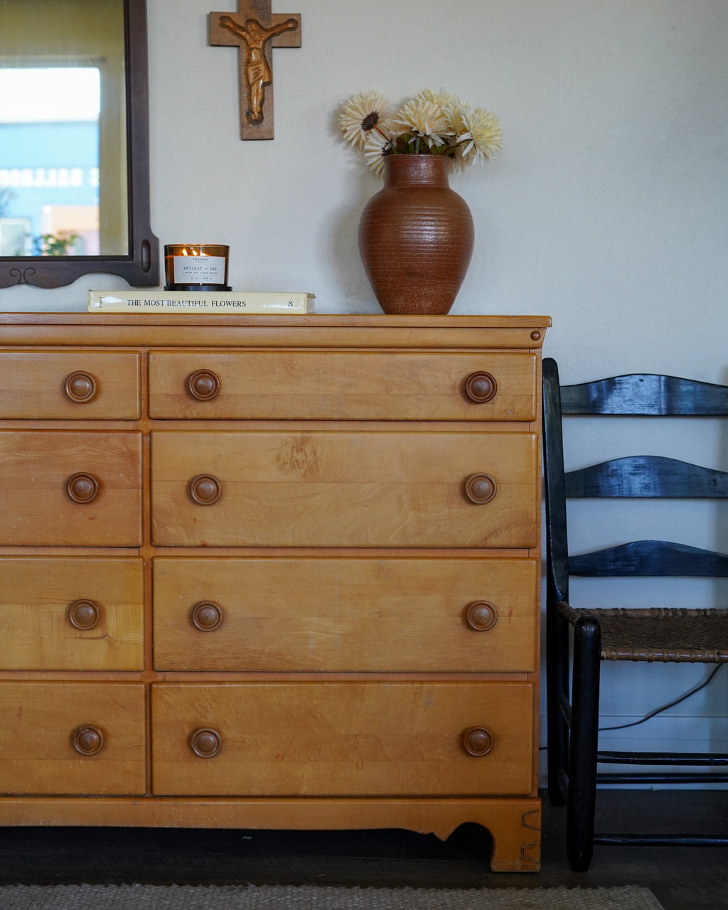Vintage Solid Maple Dresser