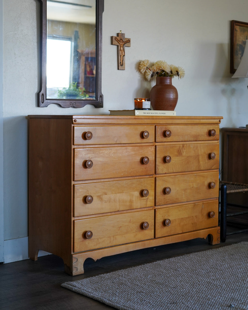 Vintage Solid Maple Dresser