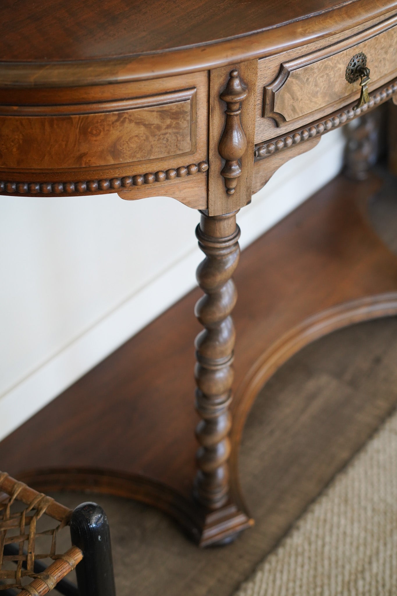 Vintage Spindle-Leg Console Stand