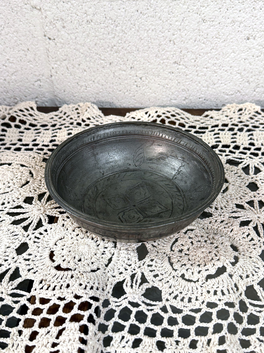 Vintage Jerusalem Hand-Engraved Bowl