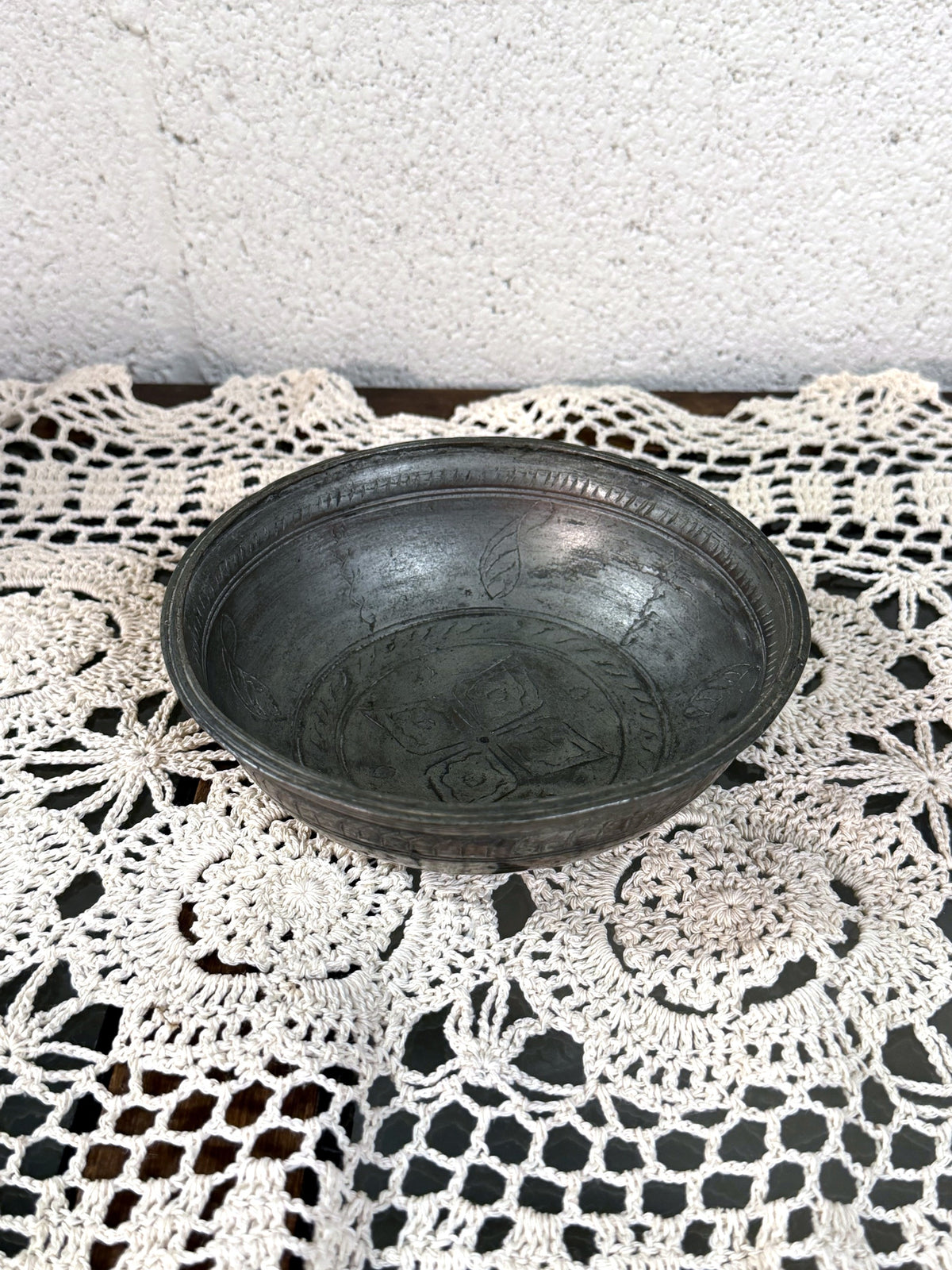 Vintage Jerusalem Hand-Engraved Bowl